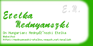 etelka mednyanszki business card